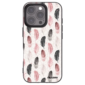 Picasee husă neagră din silicon pentru Apple iPhone 16 Pro - Feather 2