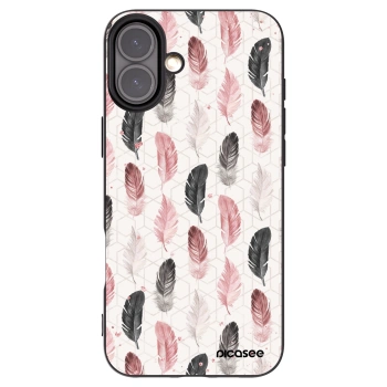 Picasee husă neagră din silicon pentru Apple iPhone 16 Plus - Feather 2