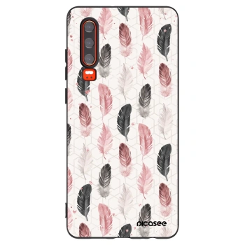 Picasee husă neagră din silicon pentru Huawei P30 - Feather 2