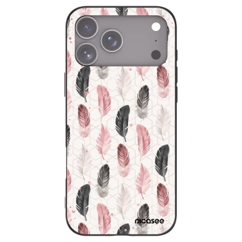 Picasee husă neagră din silicon pentru Apple iPhone 17 Pro Max - Feather 2