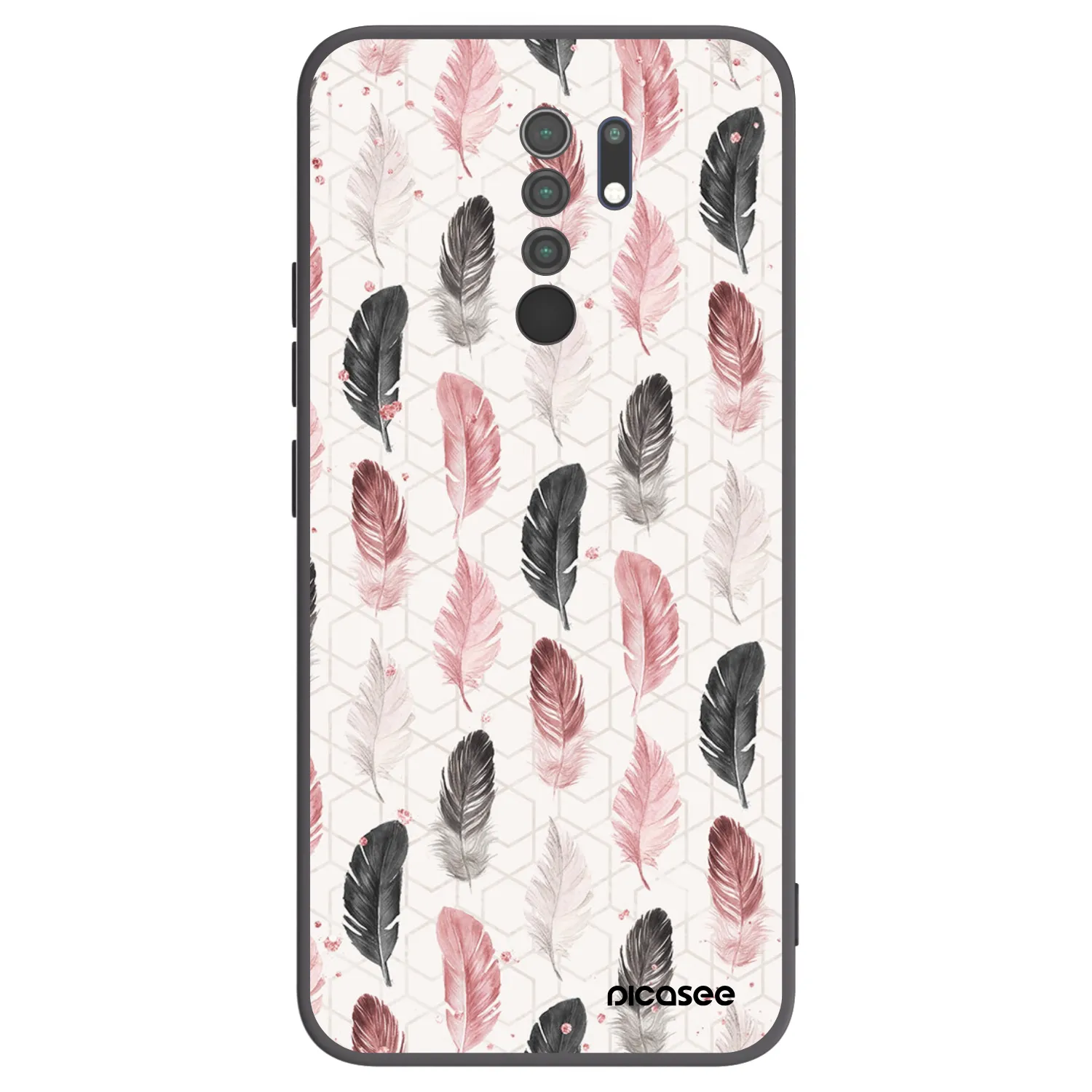 Picasee husă neagră din silicon pentru Xiaomi Redmi 9 - Feather 2