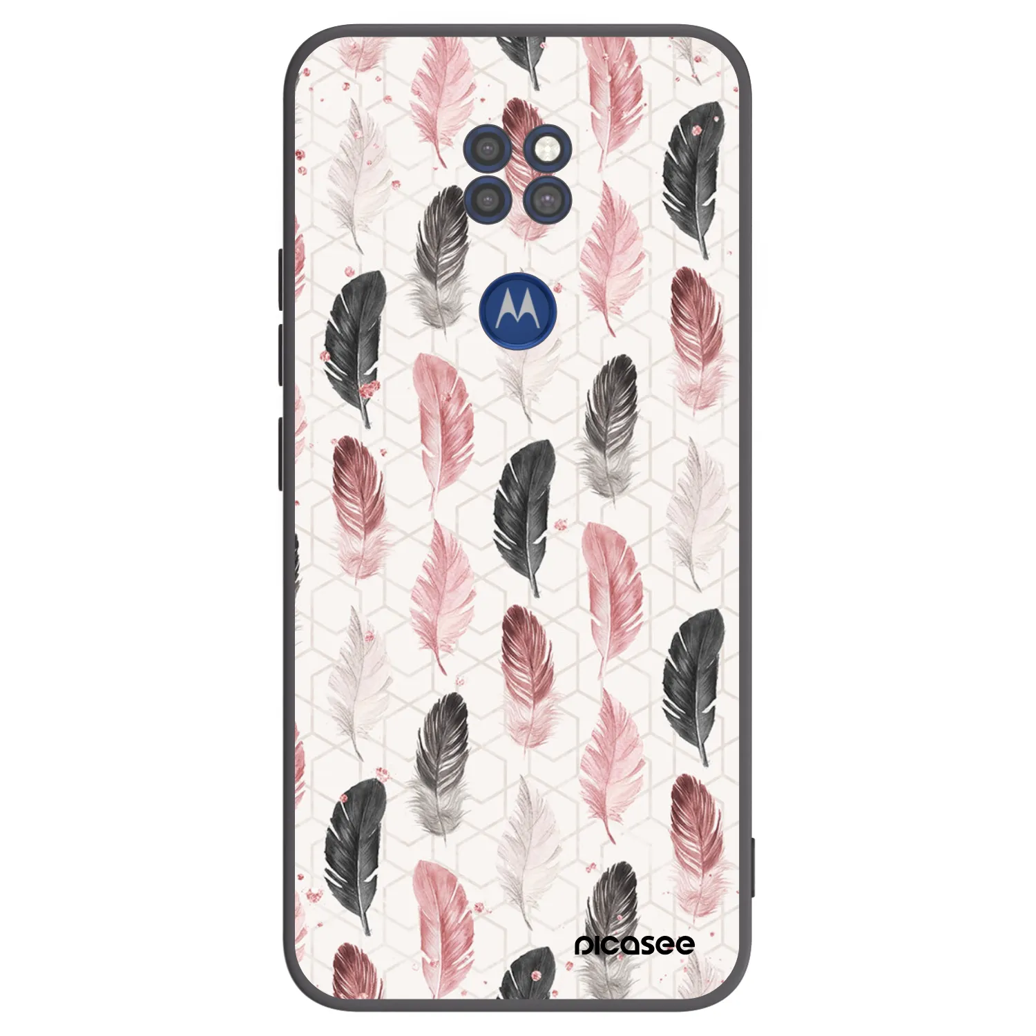 Picasee husă neagră din silicon pentru Motorola Moto G9 Play - Feather 2