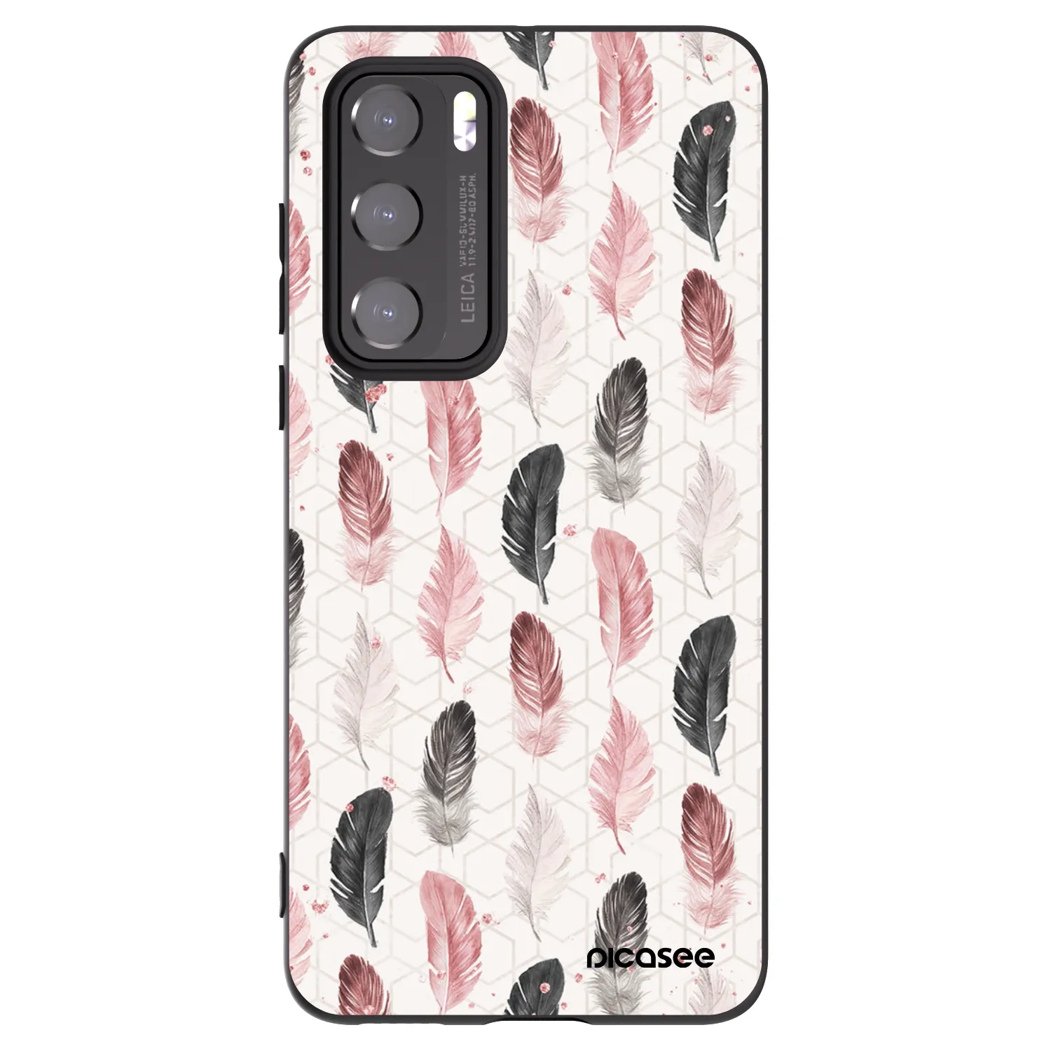 Picasee husă neagră din silicon pentru Huawei P40 - Feather 2