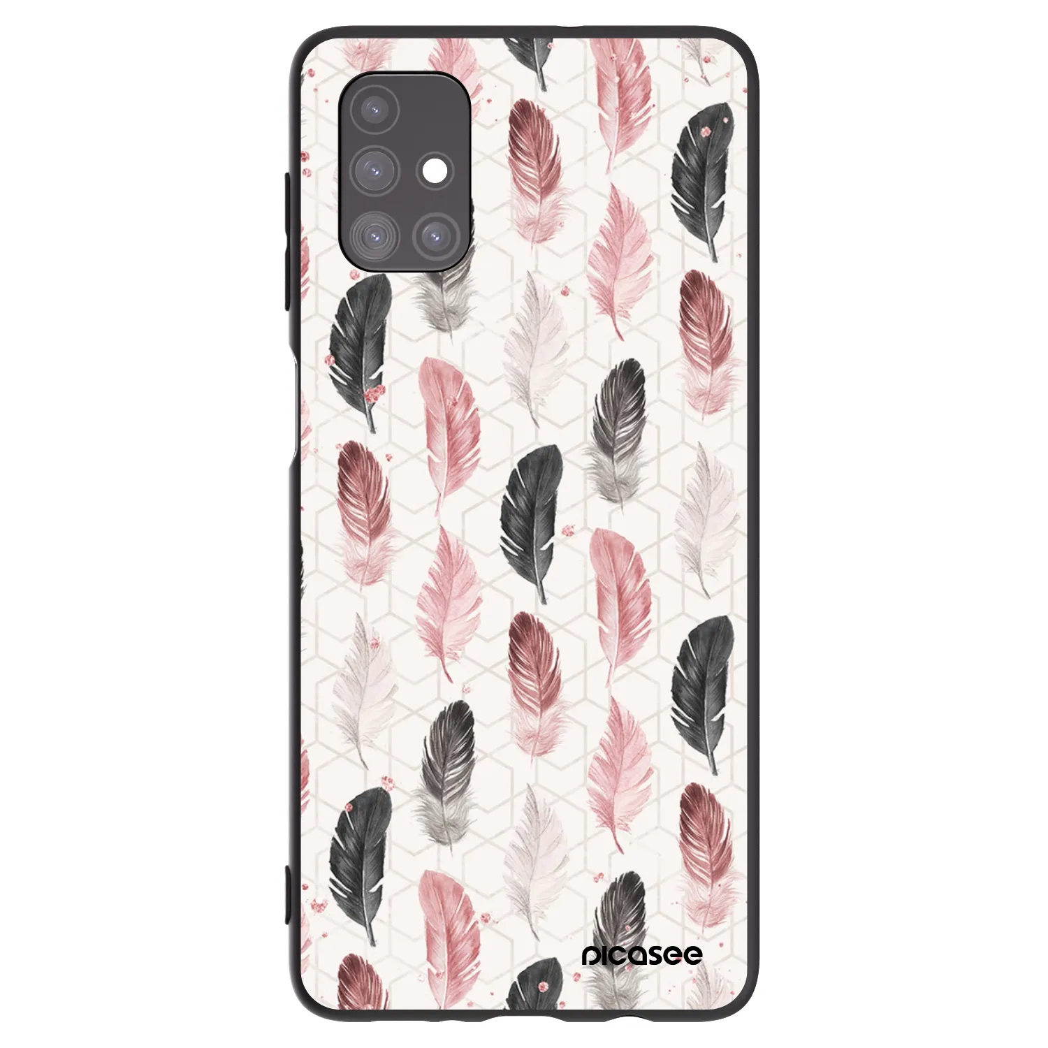 Picasee husă neagră din silicon pentru Samsung Galaxy M51 M515F - Feather 2