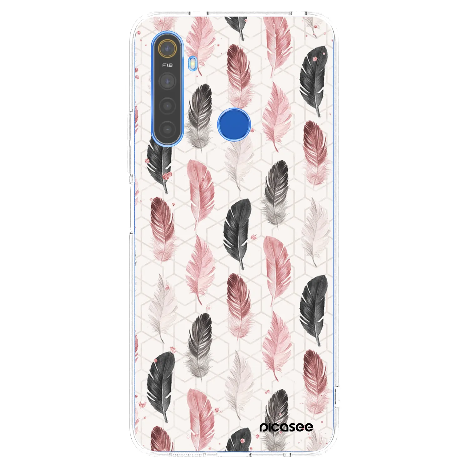 Picasee husă transparentă din silicon pentru Realme 5 - Feather 2