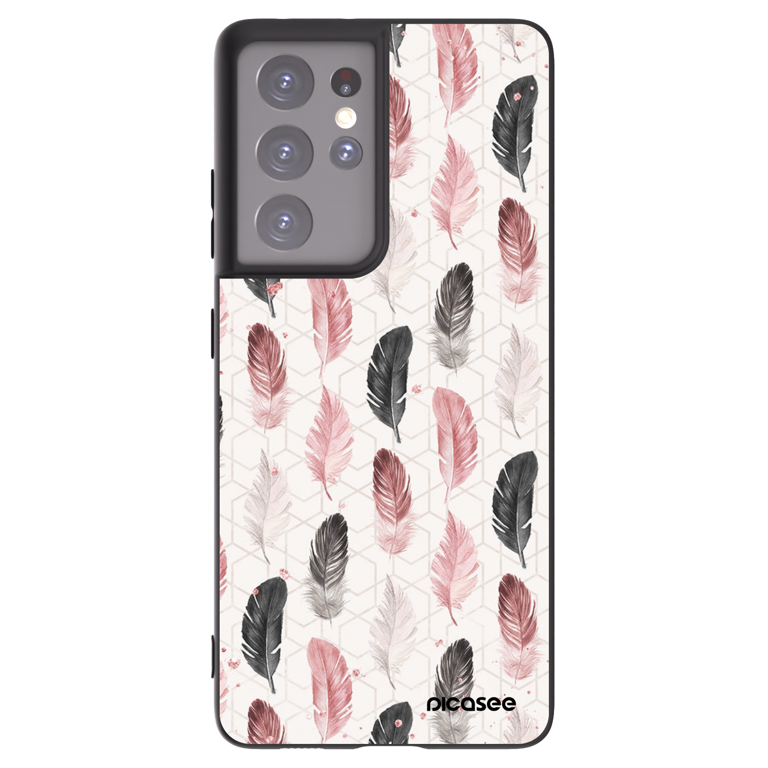 Picasee husă neagră din silicon pentru Samsung Galaxy S21 Ultra 5G G998B - Feather 2