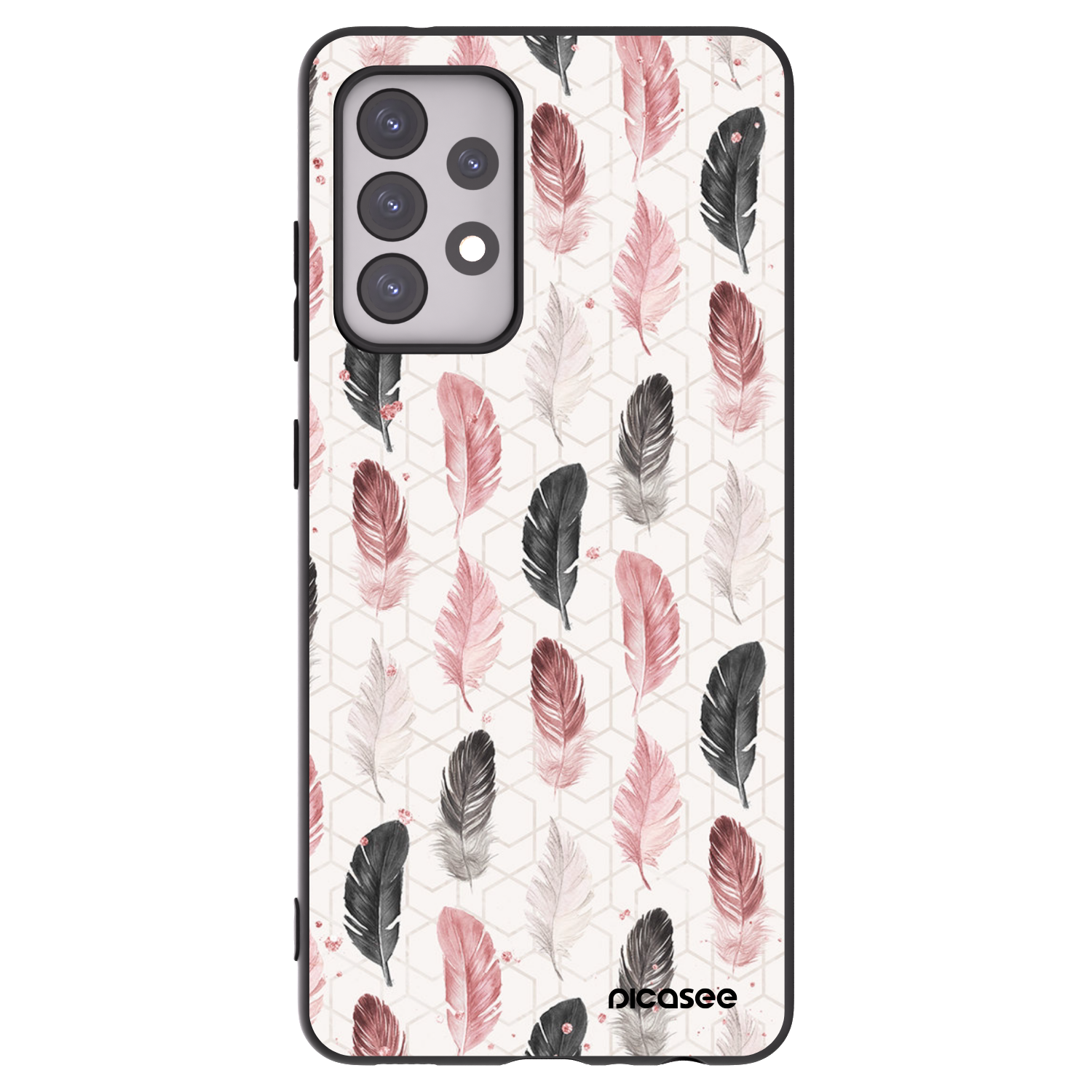 Picasee husă neagră din silicon pentru Samsung Galaxy A52 5G A525F - Feather 2