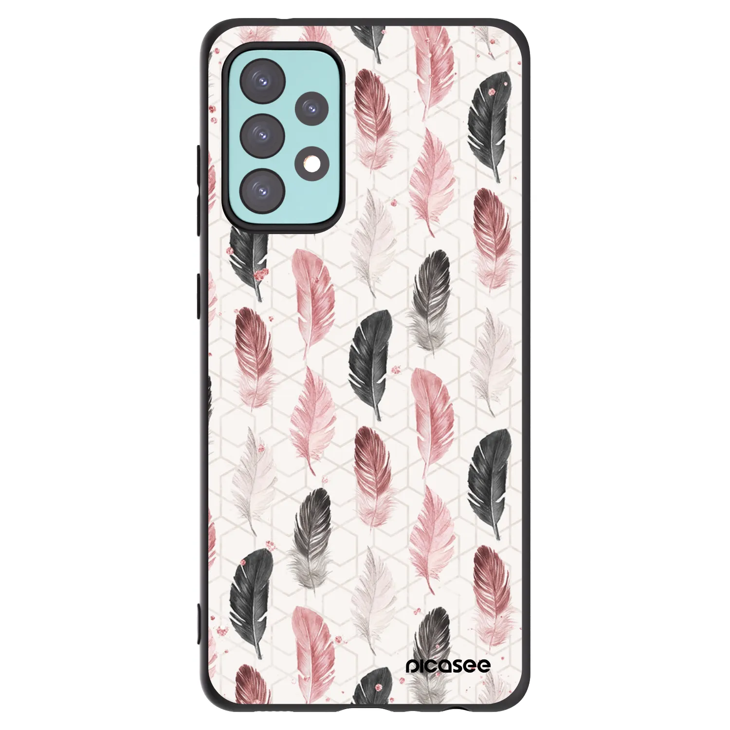 Picasee husă neagră din silicon pentru Samsung Galaxy A72 A725F - Feather 2