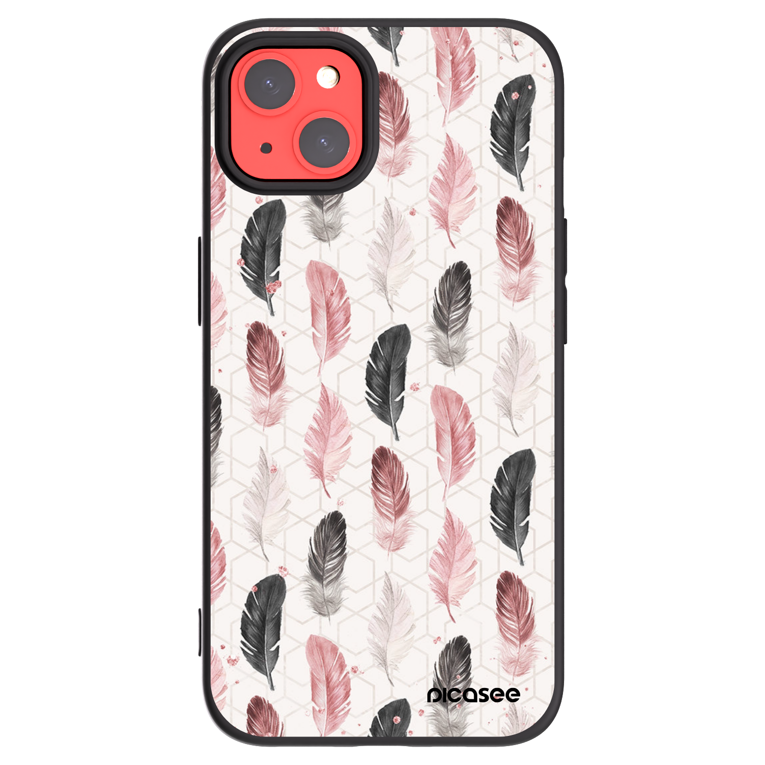 Picasee husă neagră din silicon pentru Apple iPhone 13 - Feather 2
