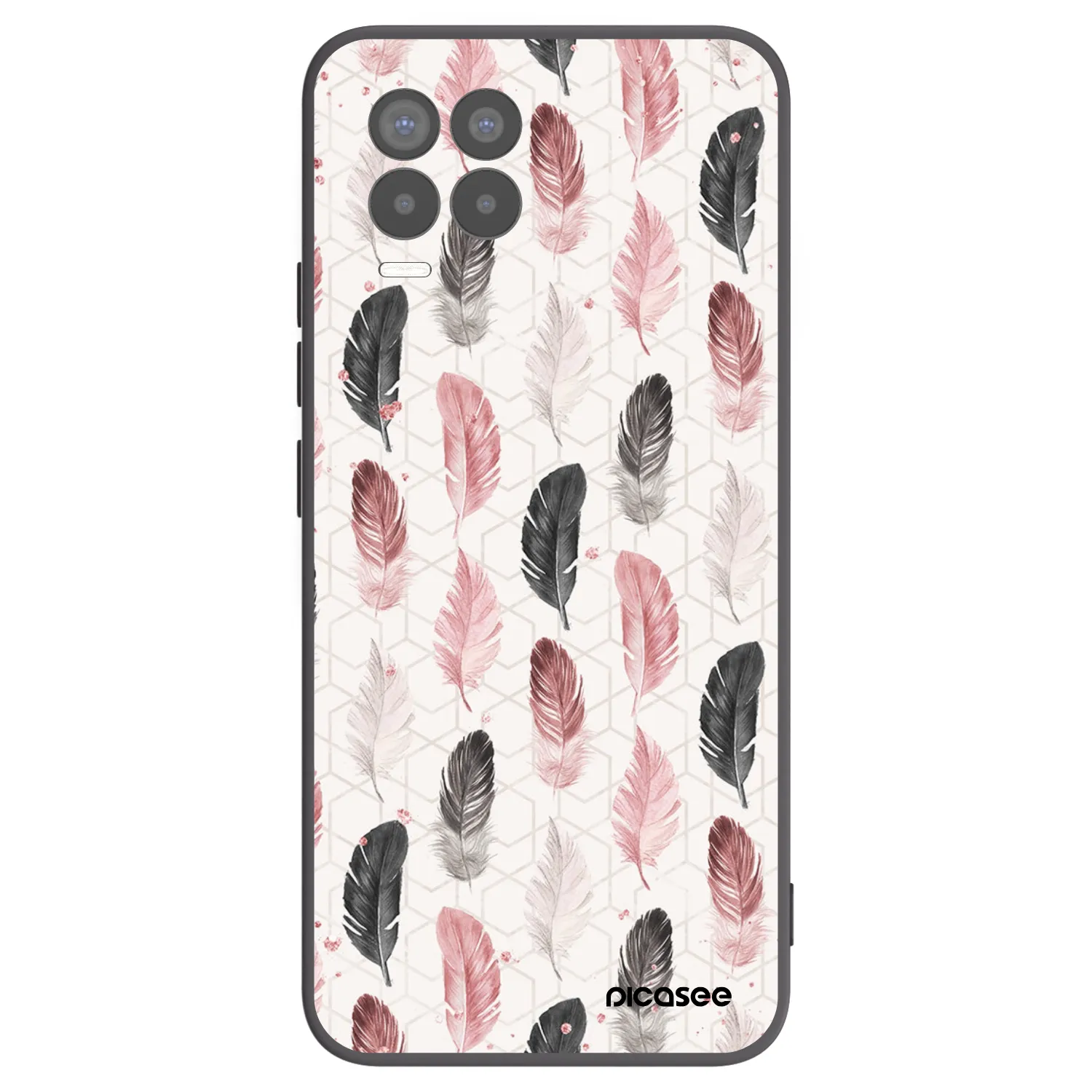 Picasee husă neagră din silicon pentru Realme 8 4G - Feather 2