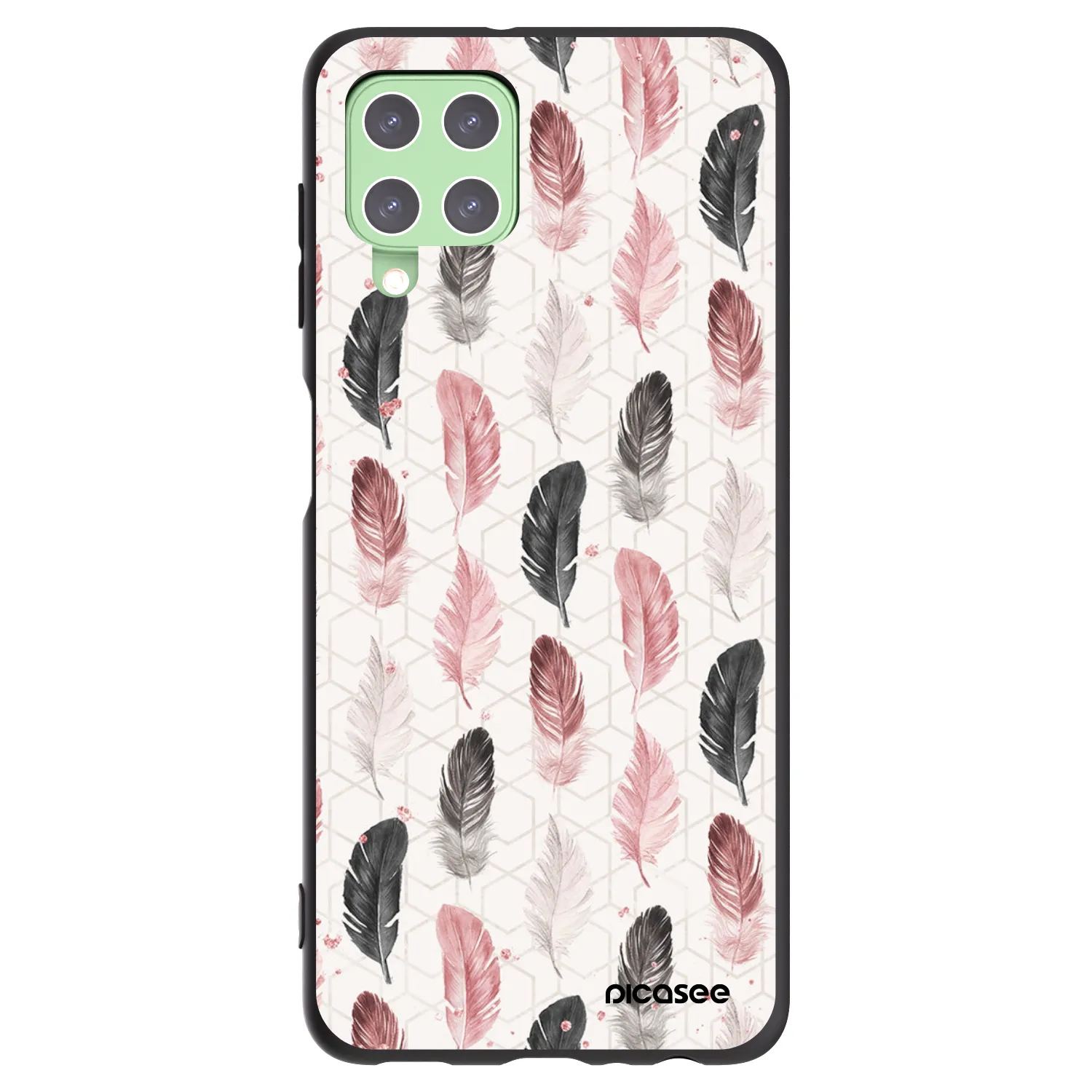 Picasee husă neagră din silicon pentru Samsung Galaxy A22 A225F 4G - Feather 2