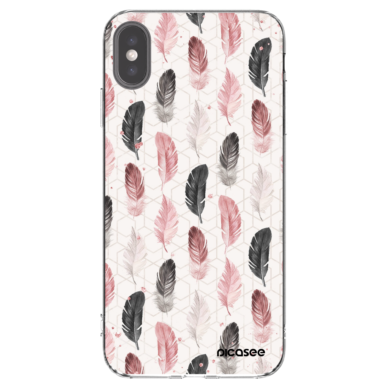 Picasee husă transparentă din silicon pentru Apple iPhone XS Max - Feather 2