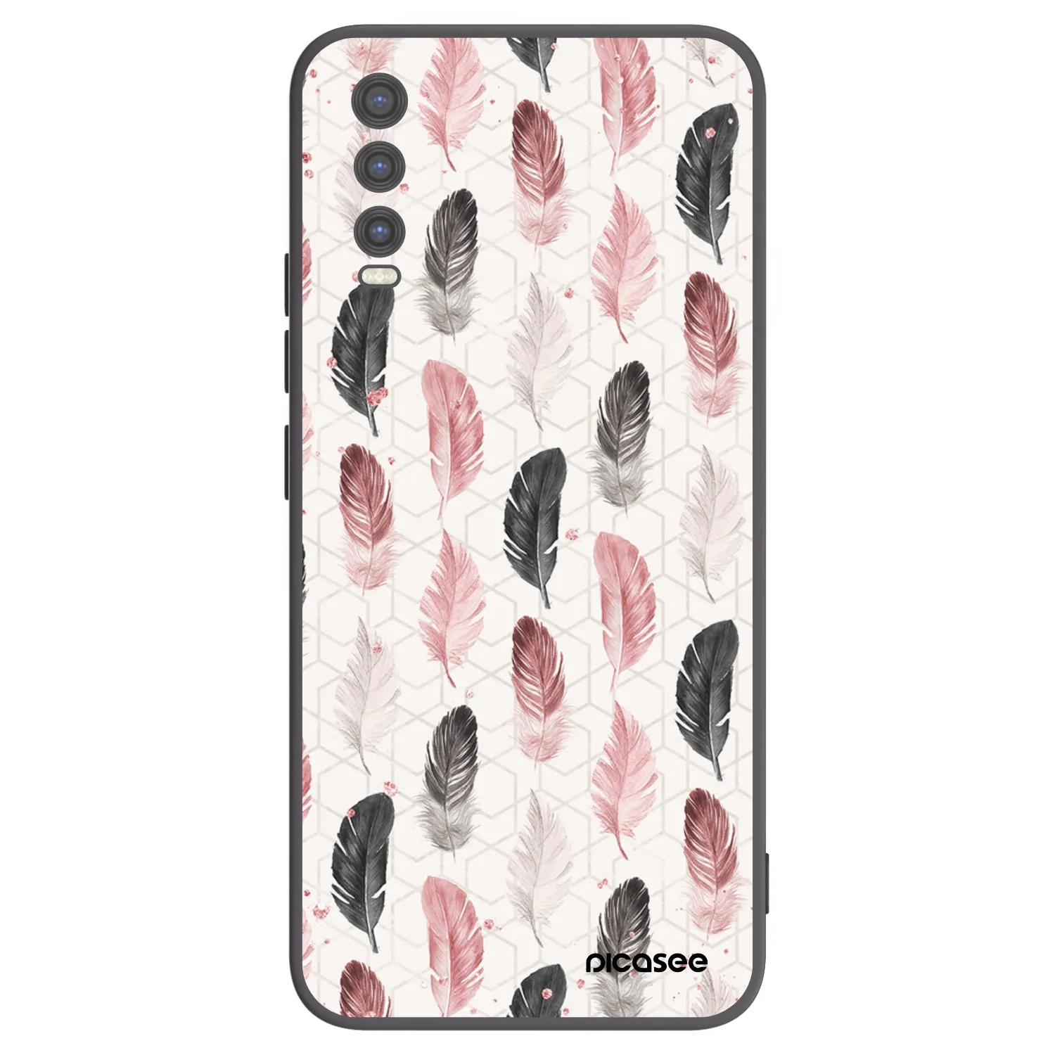 Picasee husă neagră din silicon pentru Vivo Y20s - Feather 2