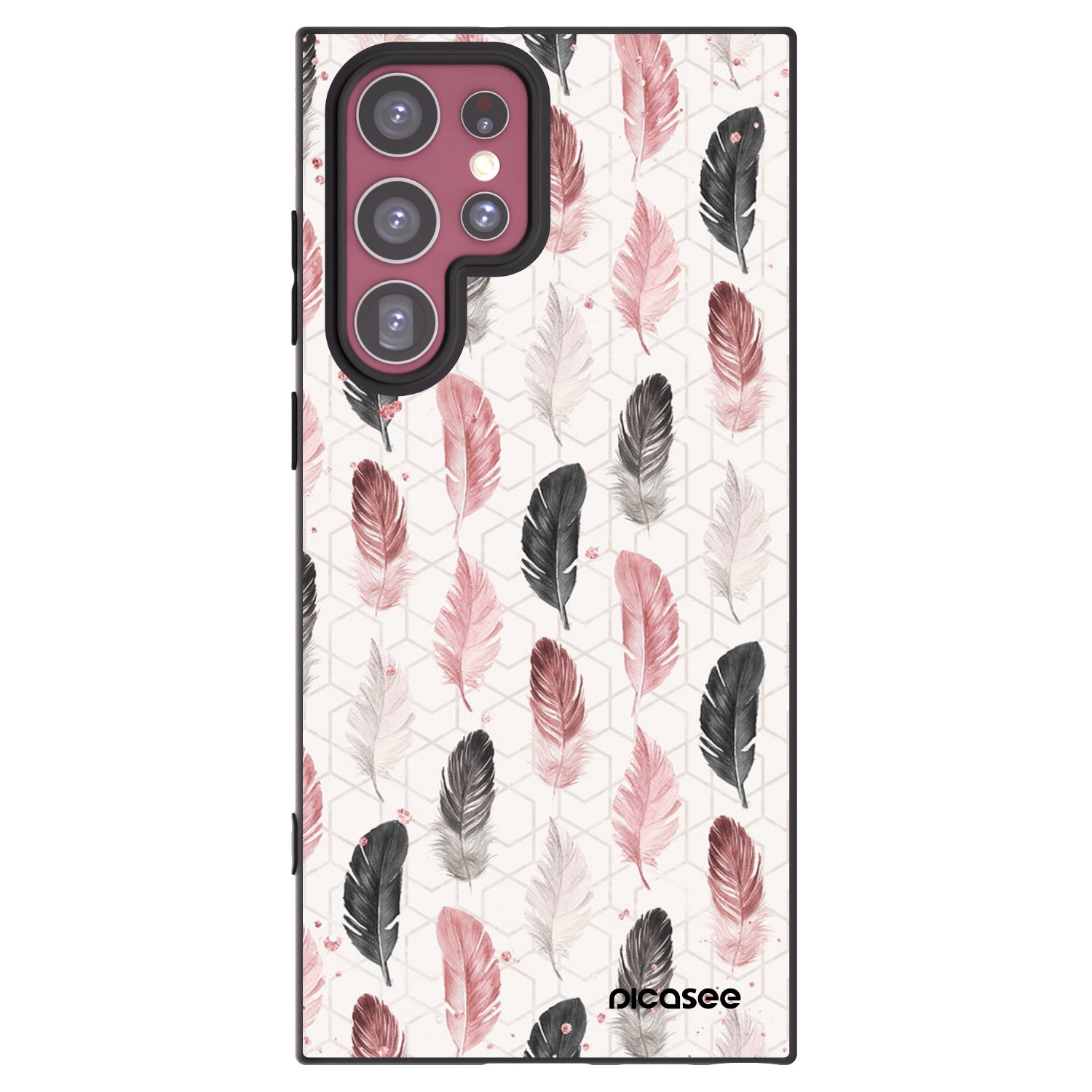 Picasee husă neagră din silicon pentru Samsung Galaxy S22 Ultra 5G - Feather 2