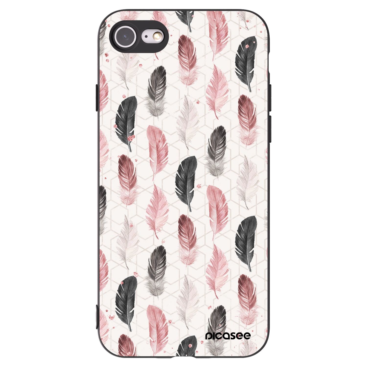 Picasee husă neagră din silicon pentru Apple iPhone SE 2022 - Feather 2