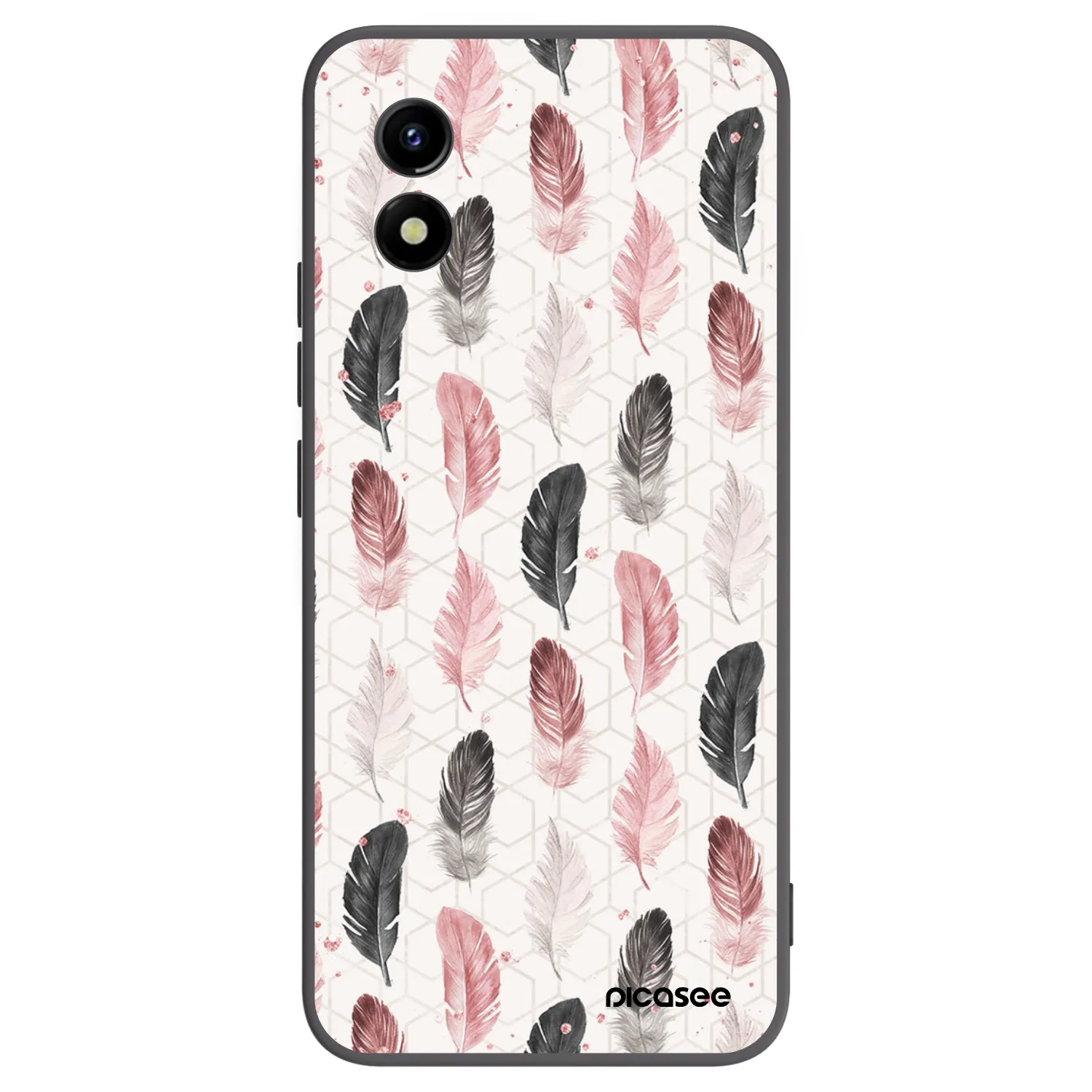 Picasee husă neagră din silicon pentru Vivo Y01 - Feather 2