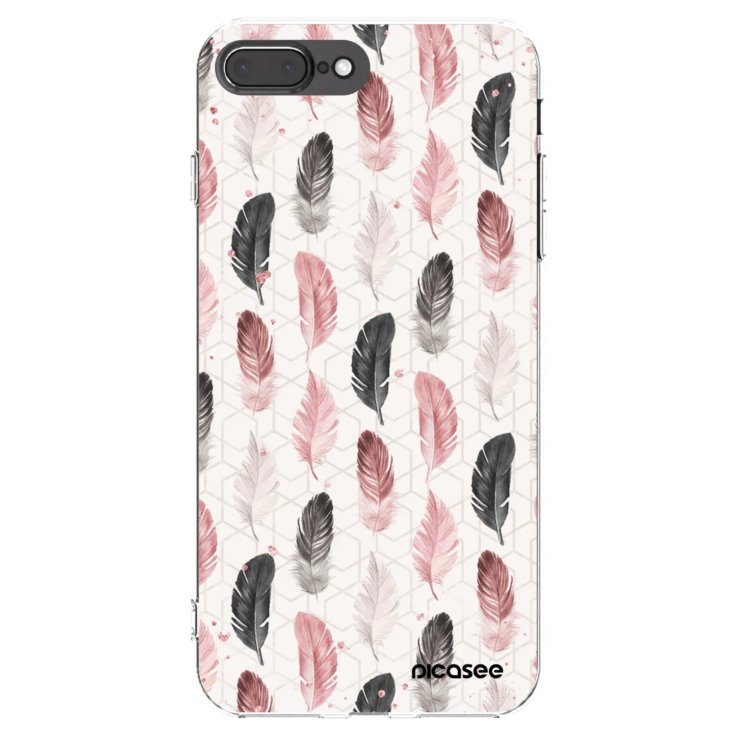 Picasee husă transparentă din silicon pentru Apple iPhone 8 Plus - Feather 2