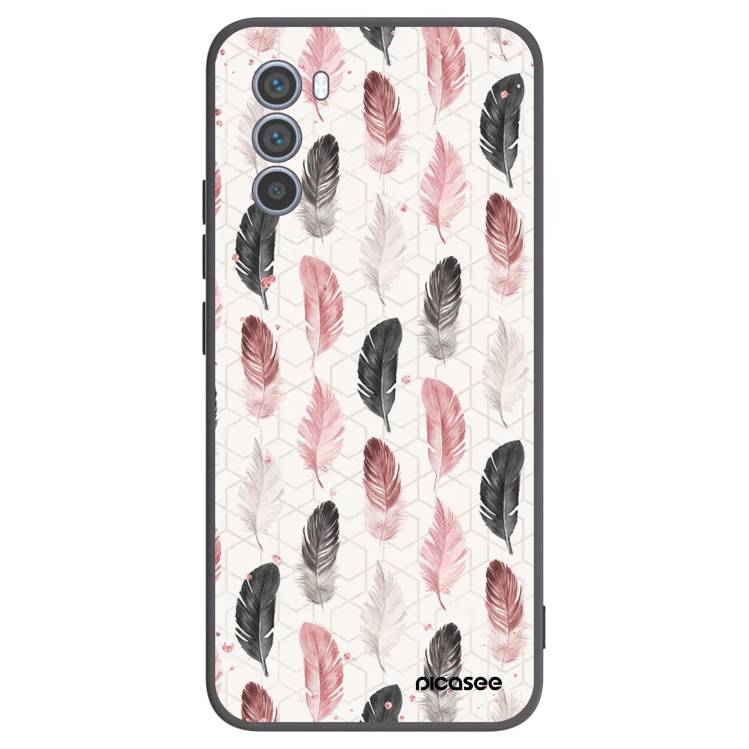 Picasee husă neagră din silicon pentru Motorola Moto G62 - Feather 2