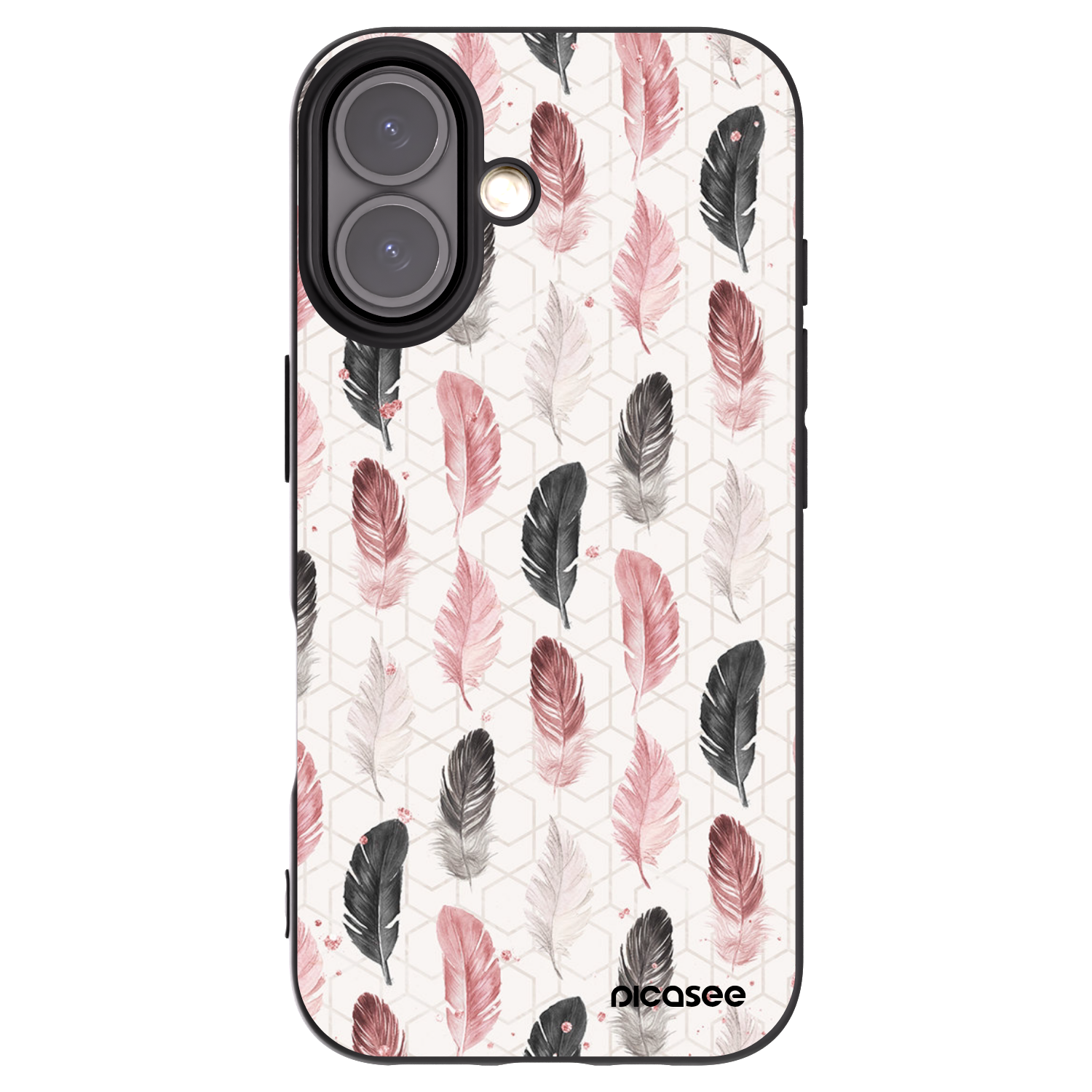 Picasee husă neagră din silicon pentru Apple iPhone 16 - Feather 2