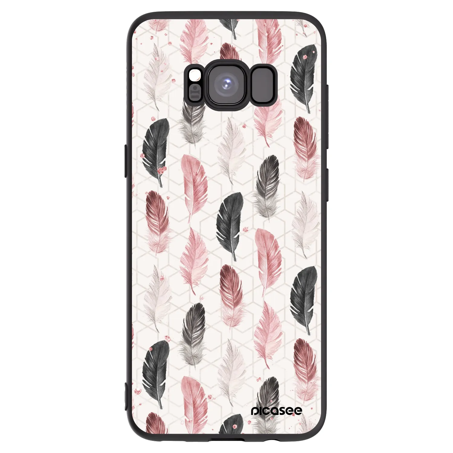 Picasee husă neagră din silicon pentru Samsung Galaxy S8 G950F - Feather 2