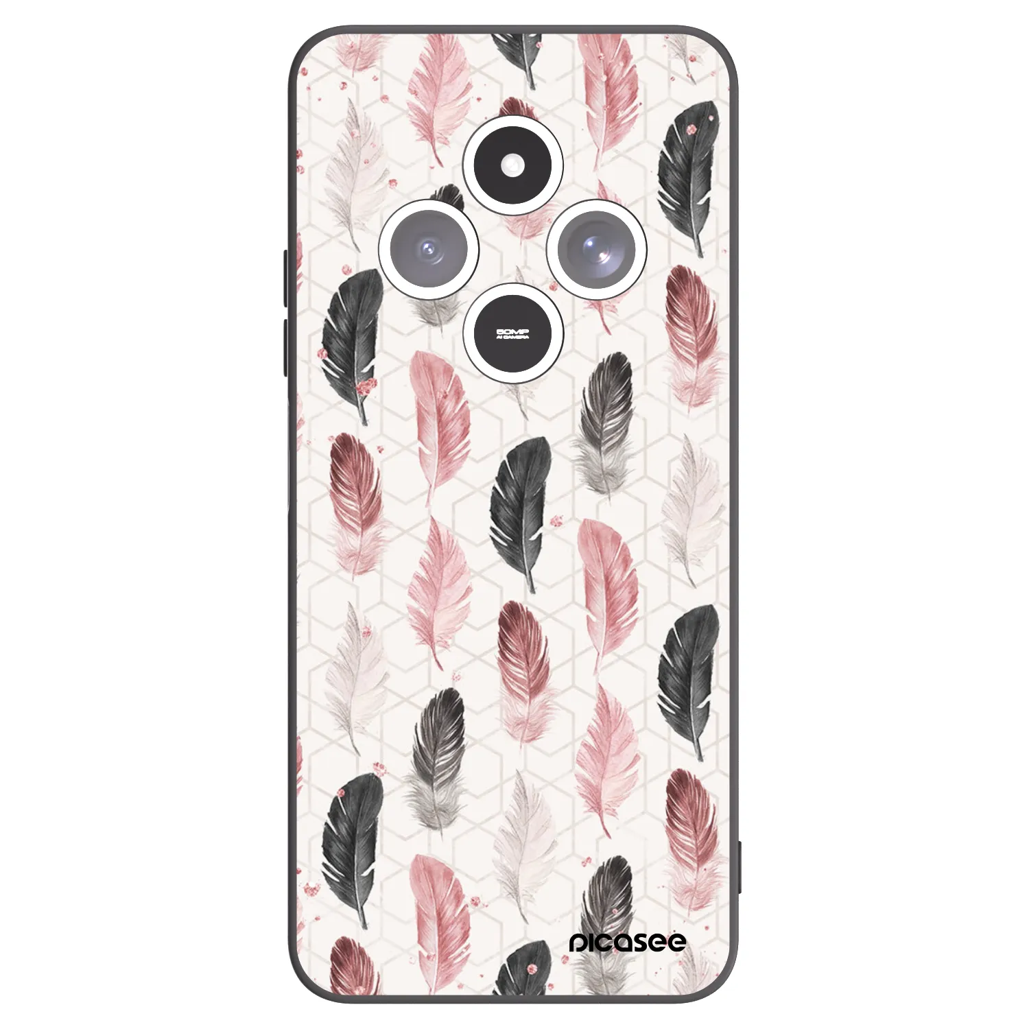 Picasee husă neagră din silicon pentru Xiaomi Redmi 14C - Feather 2