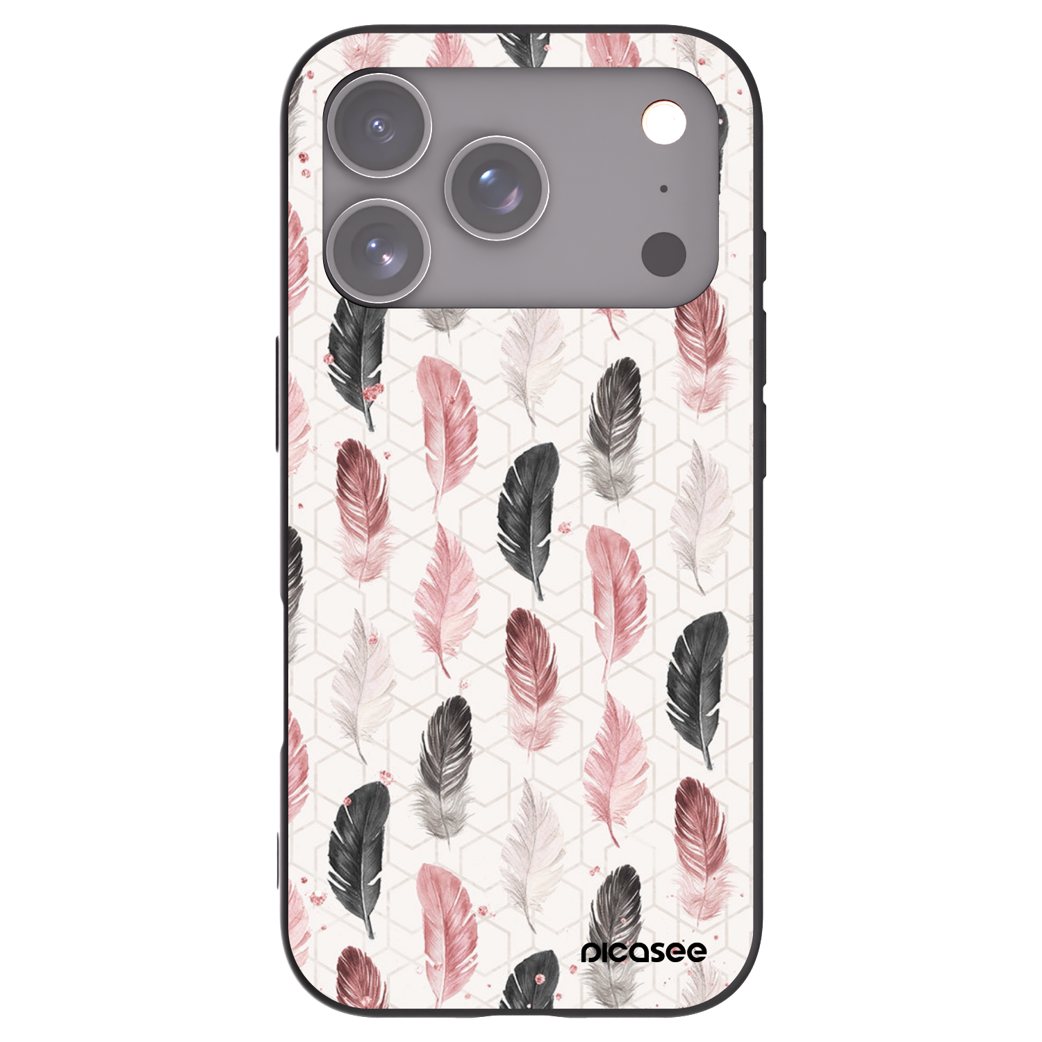 Picasee husă neagră din silicon pentru Apple iPhone 17 Pro - Feather 2