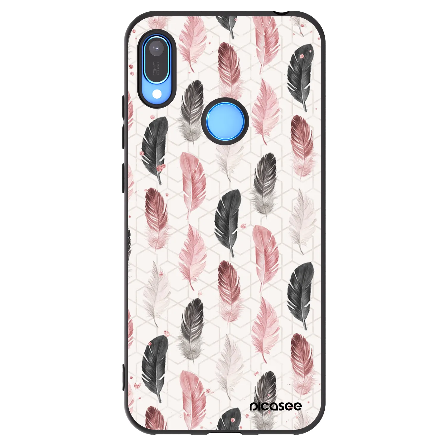 Picasee husă neagră din silicon pentru Huawei Y6 2019 - Feather 2