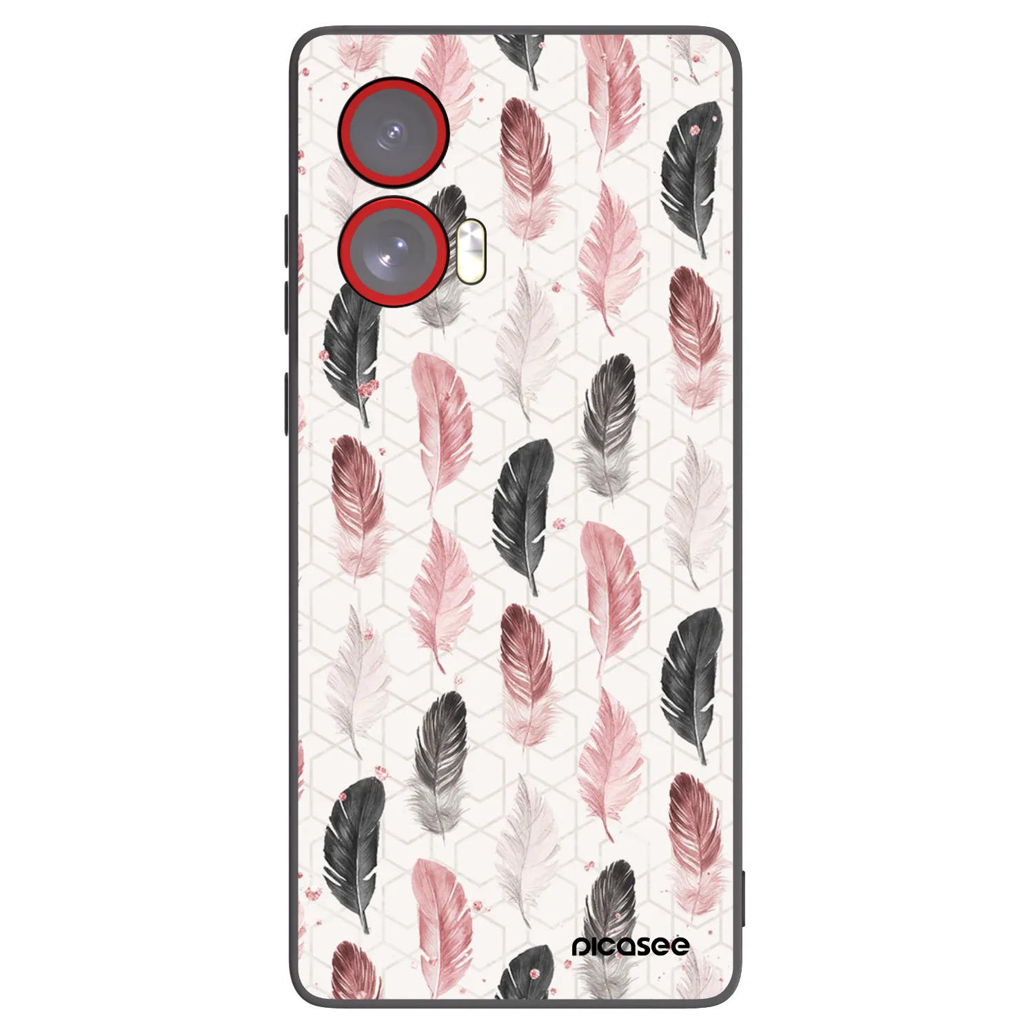 Picasee husă neagră din silicon pentru Motorola Edge 50 Fusion - Feather 2