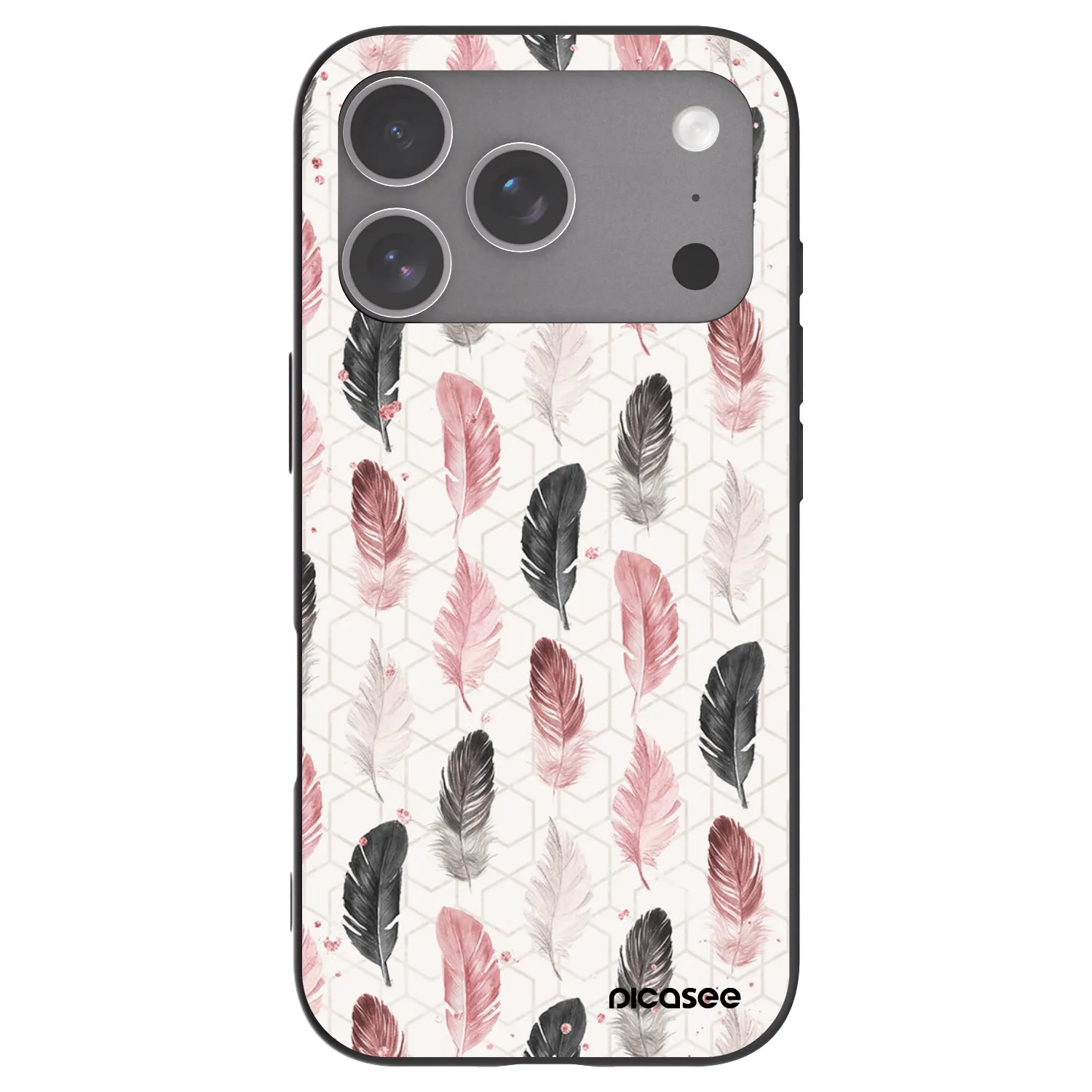 Picasee husă neagră din silicon pentru Apple iPhone 18 Pro - Feather 2
