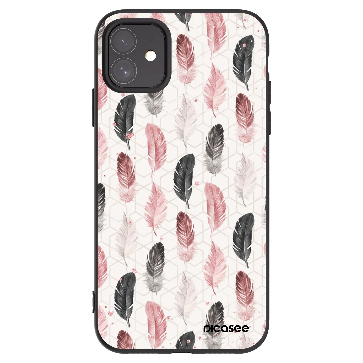 Picasee husă neagră din silicon pentru Apple iPhone 11 - Feather 2