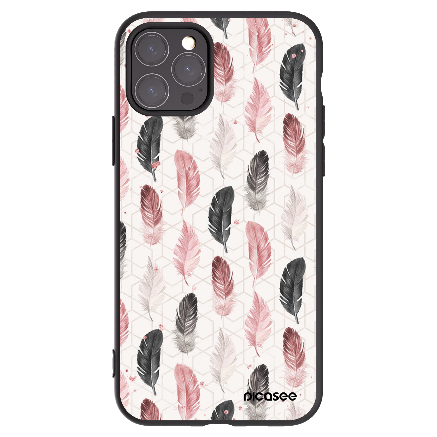 Picasee husă neagră din silicon pentru Apple iPhone 11 Pro - Feather 2