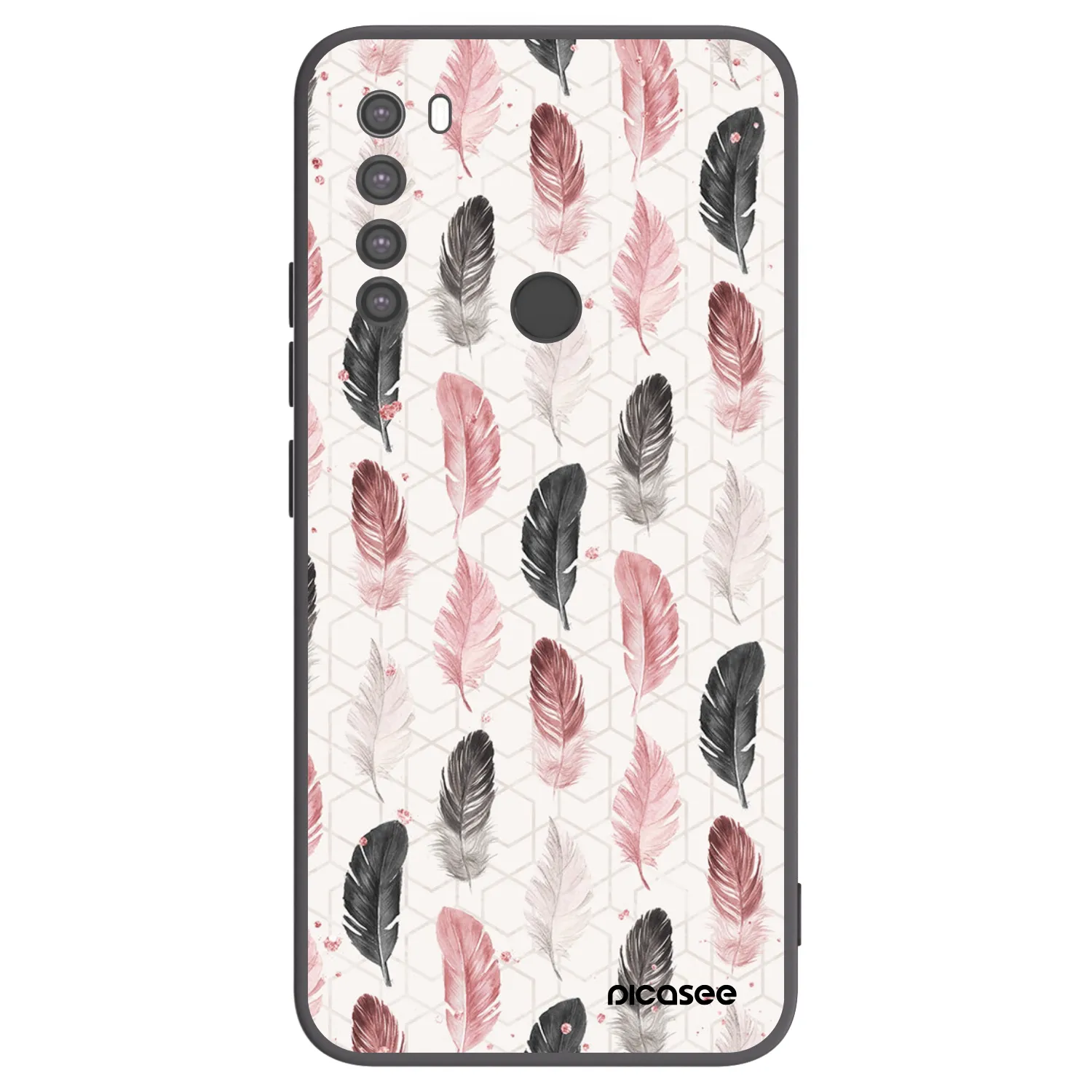 Picasee husă neagră din silicon pentru Xiaomi Redmi Note 8 - Feather 2
