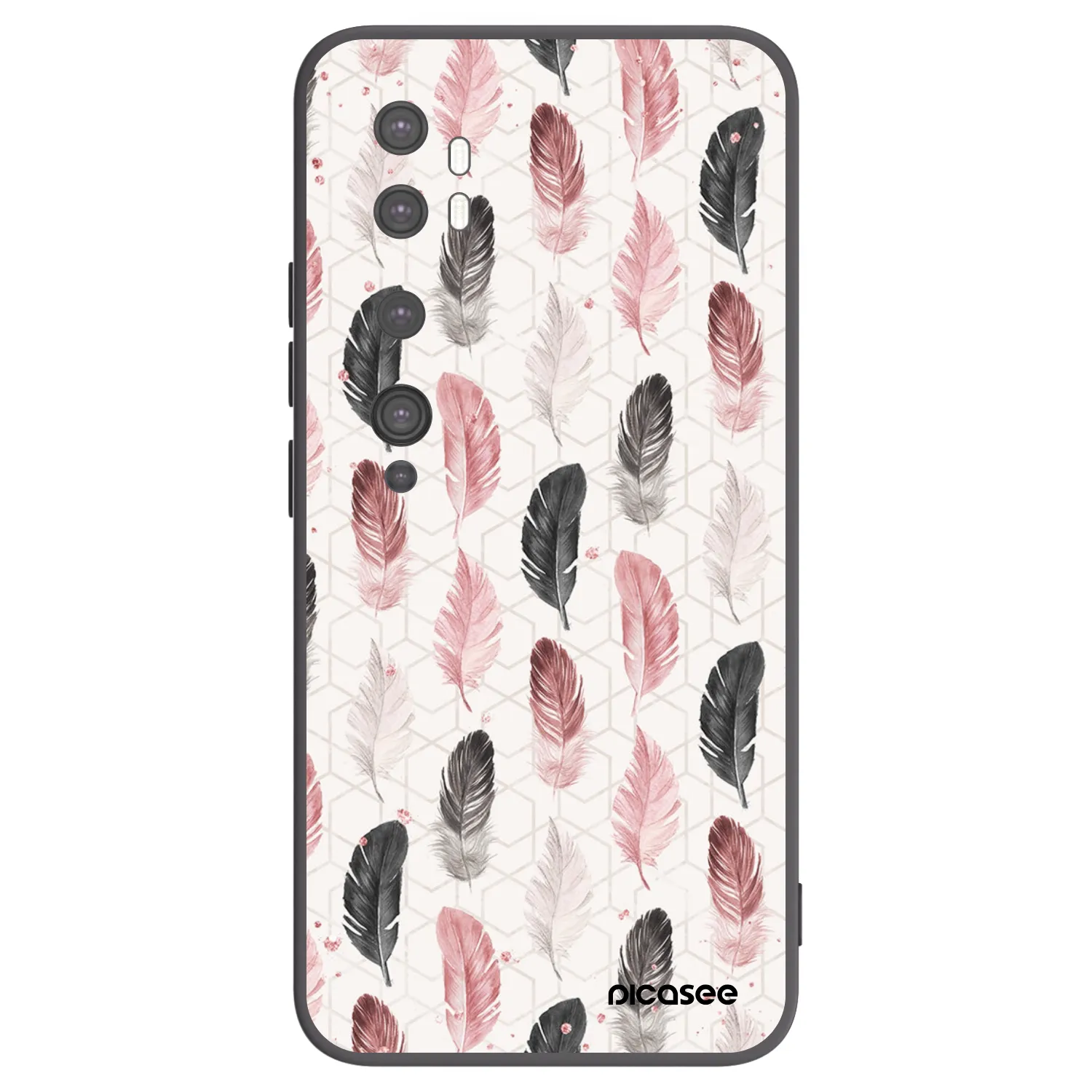 Picasee husă neagră din silicon pentru Xiaomi Mi Note 10 (Pro) - Feather 2
