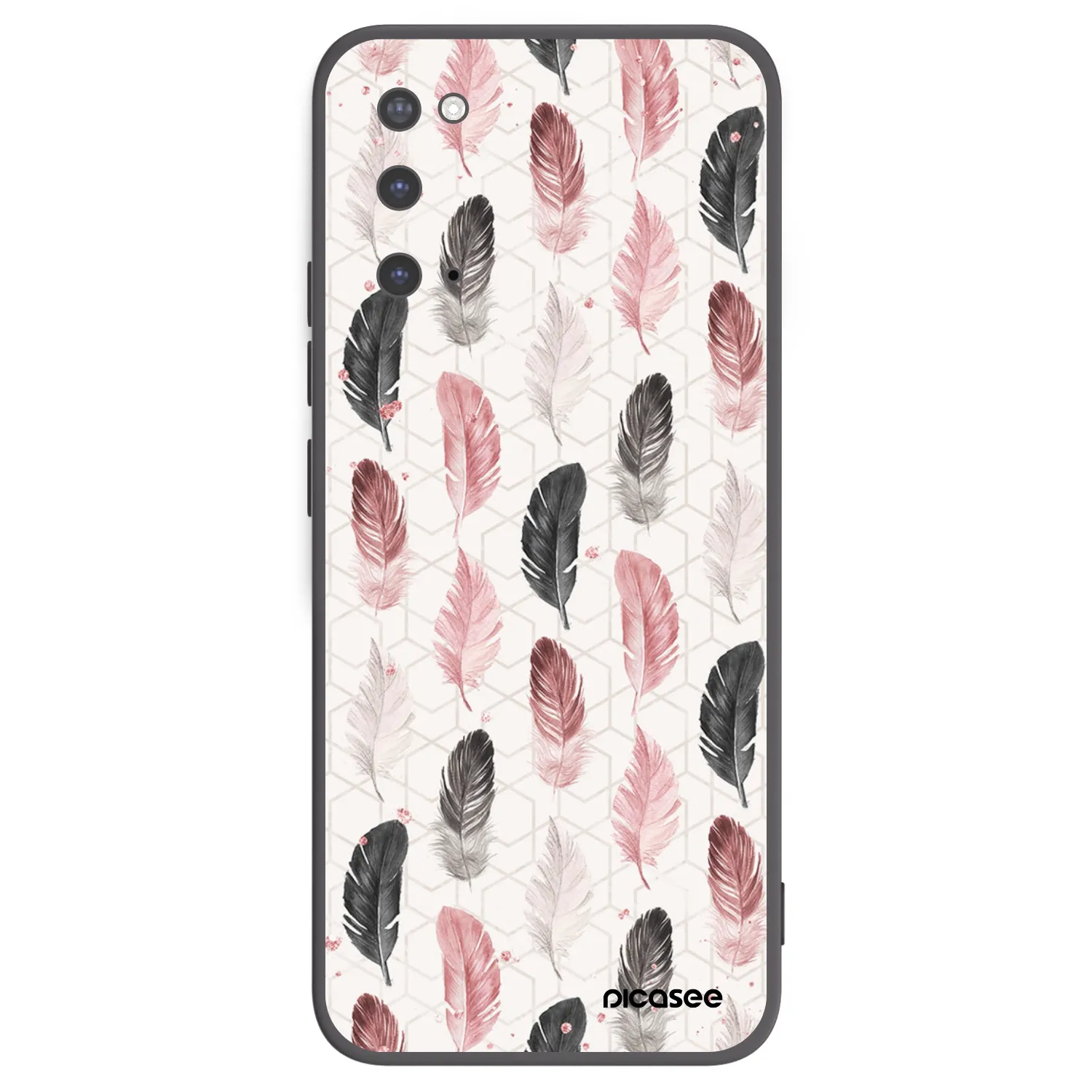 Picasee husă neagră din silicon pentru Samsung Galaxy S20 G980F - Feather 2
