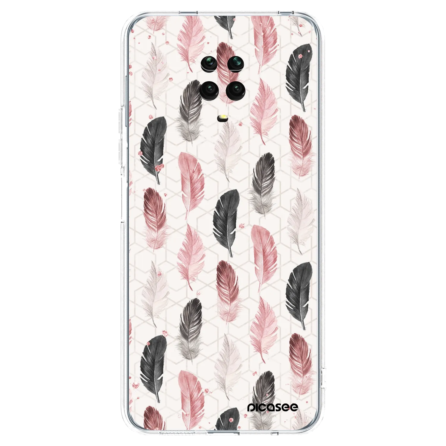 Picasee husă transparentă din silicon pentru Xiaomi Redmi Note 9 Pro - Feather 2