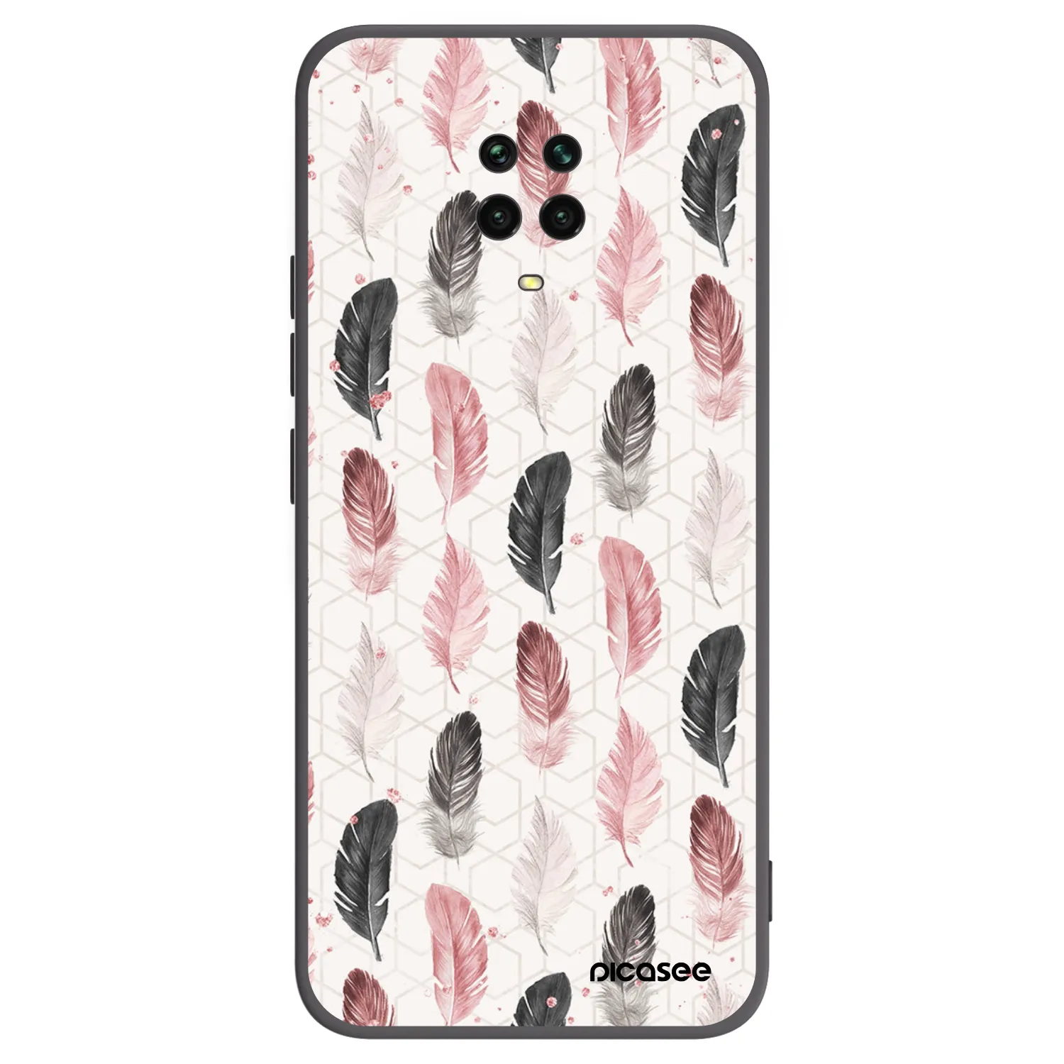 Picasee husă neagră din silicon pentru Xiaomi Redmi Note 9 Pro - Feather 2