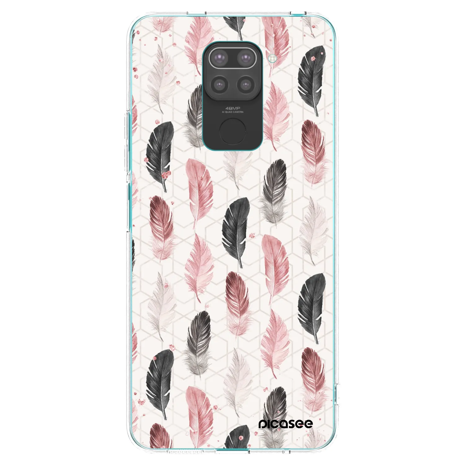 Picasee husă neagră din silicon pentru Xiaomi Redmi Note 9 - Feather 2