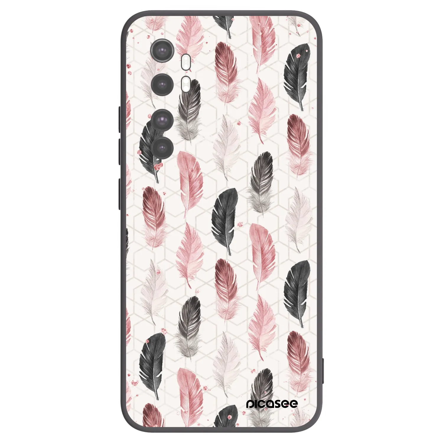 Picasee husă neagră din silicon pentru Xiaomi Mi Note 10 Lite - Feather 2