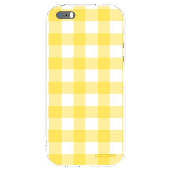 Picasee husă transparentă din silicon pentru Apple iPhone 5/5S/SE - Gride lemon