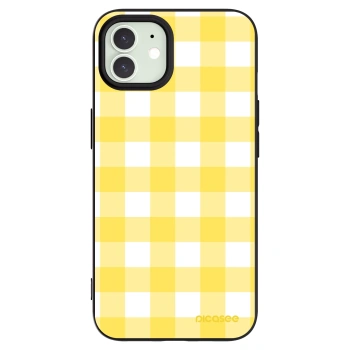 Picasee husă neagră din silicon pentru Apple iPhone 12 Pro - Gride lemon