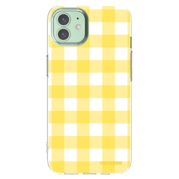 Picasee husă transparentă din silicon pentru Apple iPhone 12 Pro - Gride lemon