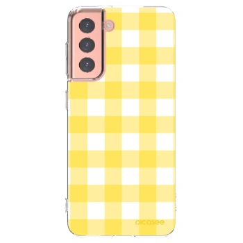 Picasee husă transparentă din silicon pentru Samsung Galaxy S21 5G G991B - Gride lemon