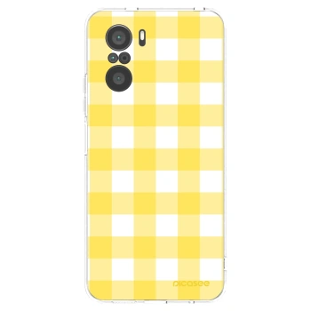 Picasee husă transparentă din silicon pentru Xiaomi Poco F3 - Gride lemon