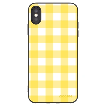 Picasee husă neagră din silicon pentru Apple iPhone XS Max - Gride lemon