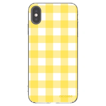 Picasee husă transparentă din silicon pentru Apple iPhone XS Max - Gride lemon