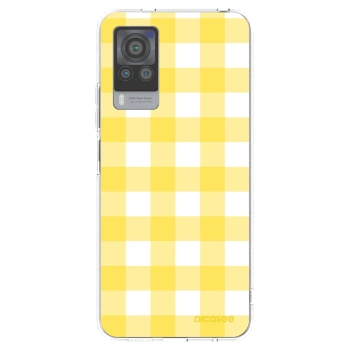 Picasee husă transparentă din silicon pentru Vivo X60 Pro 5G - Gride lemon