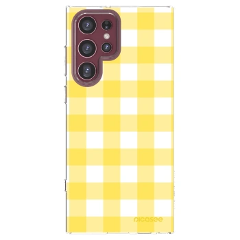 Picasee husă transparentă din silicon pentru Samsung Galaxy S22 Ultra 5G - Gride lemon
