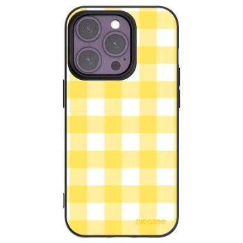 Picasee husă neagră din silicon pentru Apple iPhone 14 Pro - Gride lemon