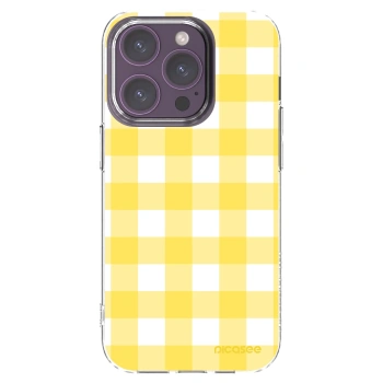 Picasee husă transparentă din silicon pentru Apple iPhone 14 Pro - Gride lemon
