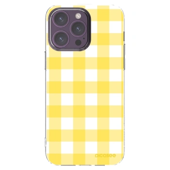 Picasee husă transparentă din silicon pentru Apple iPhone 14 Pro Max - Gride lemon